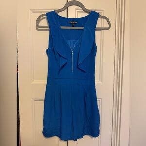 Express blue shorts romper